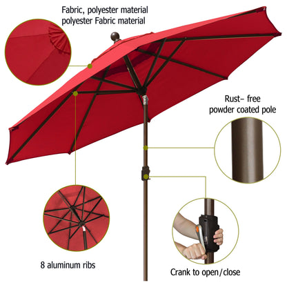 EliteShade 9Ft Market Umbrella Patio Outdoor Table Umbrella��Teal��