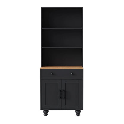 Euroco 110" Entertainment Center Wall Unit Set with Glass Display Cabinets, Adjustable Shelves & Vintage TV Stand for TVs up to 85", Farmhouse Style Media Console with Storage, Gourd Legs