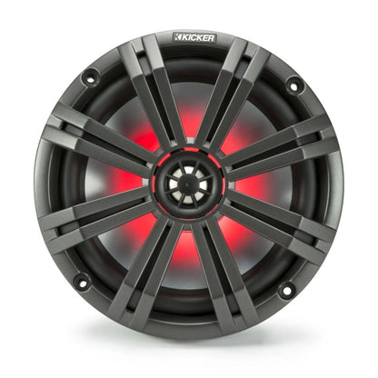 Kicker 8" Black\Charcoal Wake Tower LED Marine Speakers 1-Pair