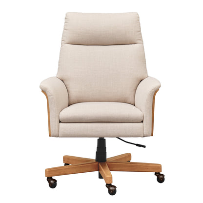 Better Homes & Gardens Juliet Tall Back Office Chair, Olive and Light Honey Finish
