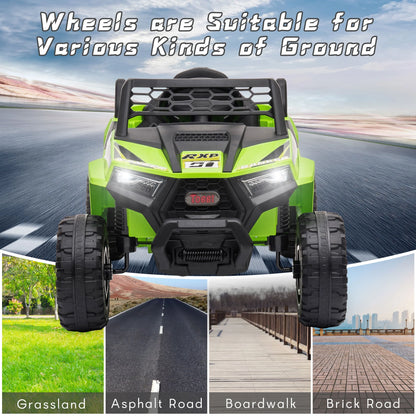 TOBBI 12V Kids Electric off-Road UTV Truck Car Battery Powered Ride on Toys for Girls with LED Headlights, Music, Horn