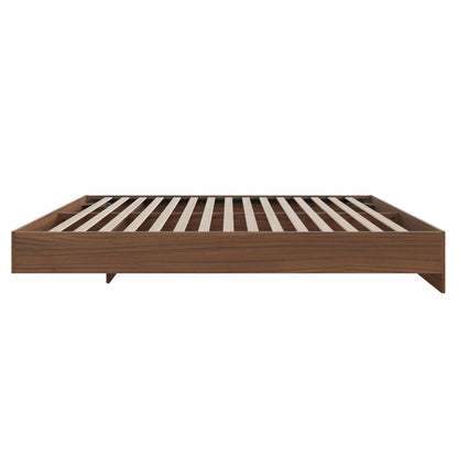 Nexera Full Size Platform Wood Bed Frame, Walnut
