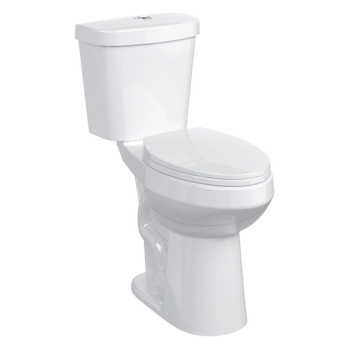 TROPOW Toilet, Two-Piece Toilet, ADA Toilet with Dual Flush, Elongated Toilets for Bathrooms with Soft Close Seat, Universal Height,White