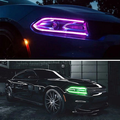VLAND for Dodge Charger 2011 2012 2013 2014 Dual Beam Projector Headlights Replacement Assembly