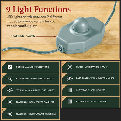 Best Choice Products 4.5ft Pre-Lit Sparse Christmas Tree w/ 100 2-in-1 LED Lights, Cordless Connection, Metal Stand