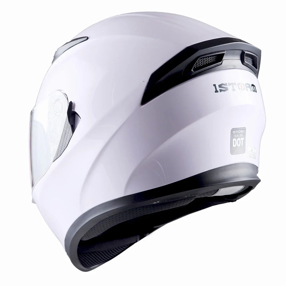 1Storm Motorcycle Modular Full Face Flip up Dual Visor Helmet + Spoiler + Motorcycle Bluetooth Headset: HJK316 Mechanic Red
