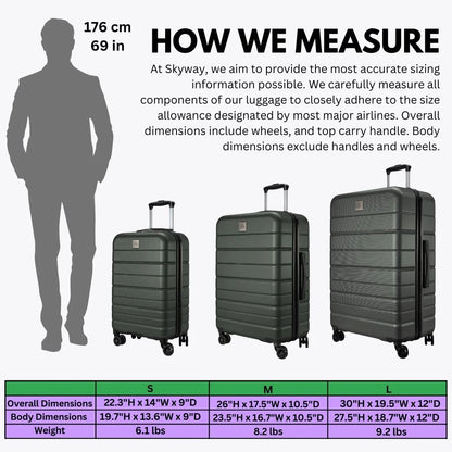 Skyway Luggage Epic 2.0 24" Hardside 8-Wheel Medium Check-In Spinner