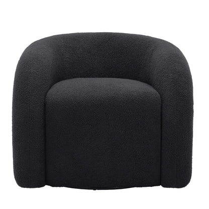 360�� Swivel Accent Chair for Living Room, Boucle Barrel Armchair Single Sofa Chair Reading Chair, Sage Green