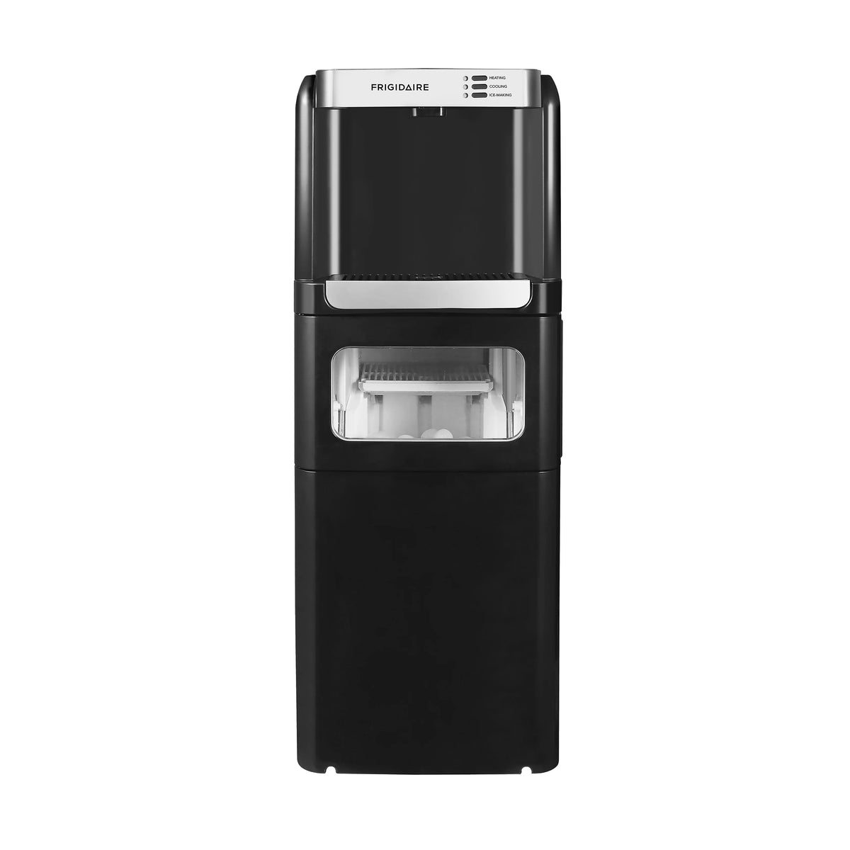 Frigidaire 3-in-1 Water Cooler Dispenser with Built-in Ice Maker �?Hot & Cold, 5 Gallon, Black