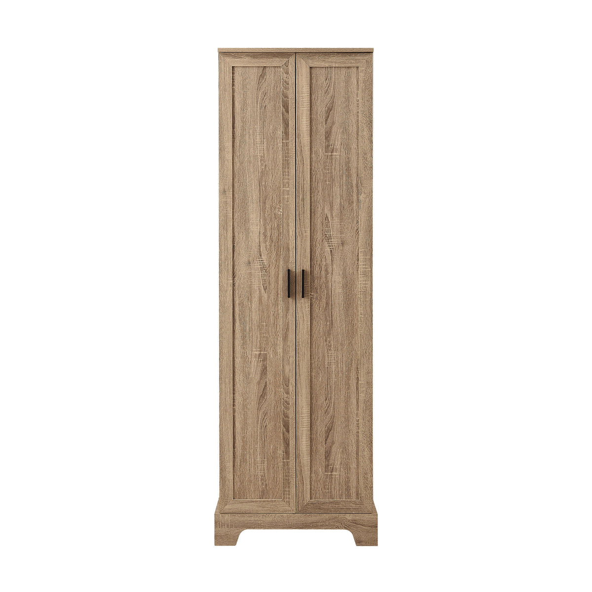 Urli Modern Double Door Storage Cabinet with Adjustable Shelves, Black
