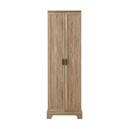 Urli Modern Double Door Storage Cabinet with Adjustable Shelves, Black