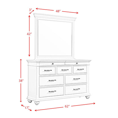 Picket House Furnishings Brooks Queen Platform Storage 6PC Bedroom Set in Grey