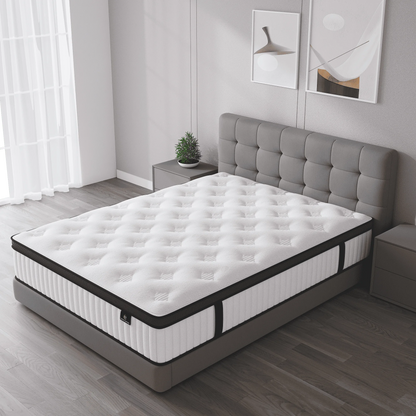 Madevos Full Mattress in a Box, 12 inch Memory Foam individual Pocket Spring Hybrid Mattress - Medium Firm Support with Soft & Breathable
