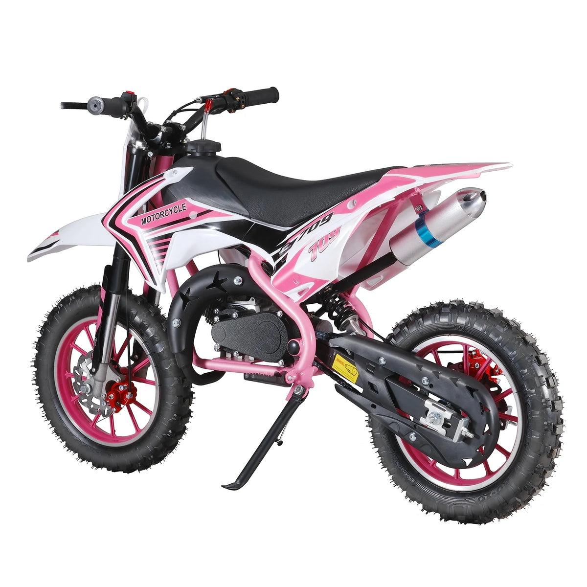 SUSUchens Off Road Mini Motorcycle Kids Dirt Bike Gas Power Motocross Children Pocket Motorbike,49cc 2-Stroke (Pink)