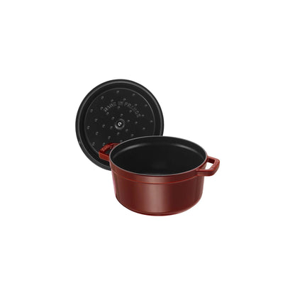 Staub Cast Iron 5.5-qt Round Cocotte - Cherry