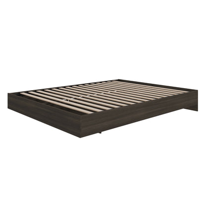 Nexera Full Size Platform Wood Bed Frame, Walnut