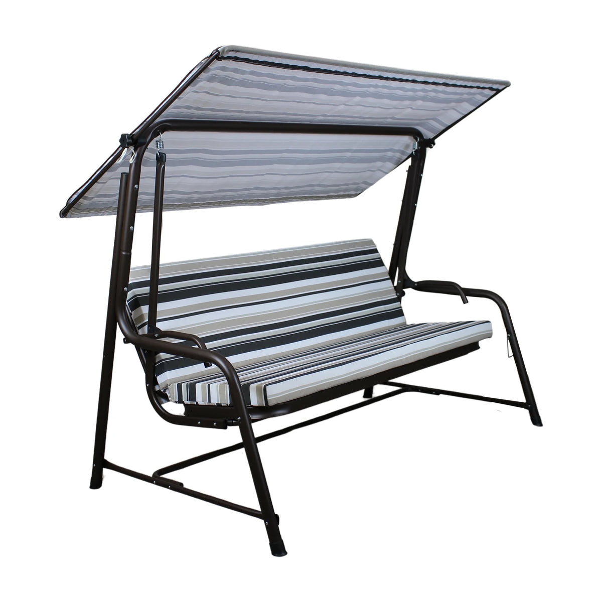 Made in Italy SUNJOY Outdoor Porch Swing, 2 Seat Patio Metal Swing with Adjustable Canopy