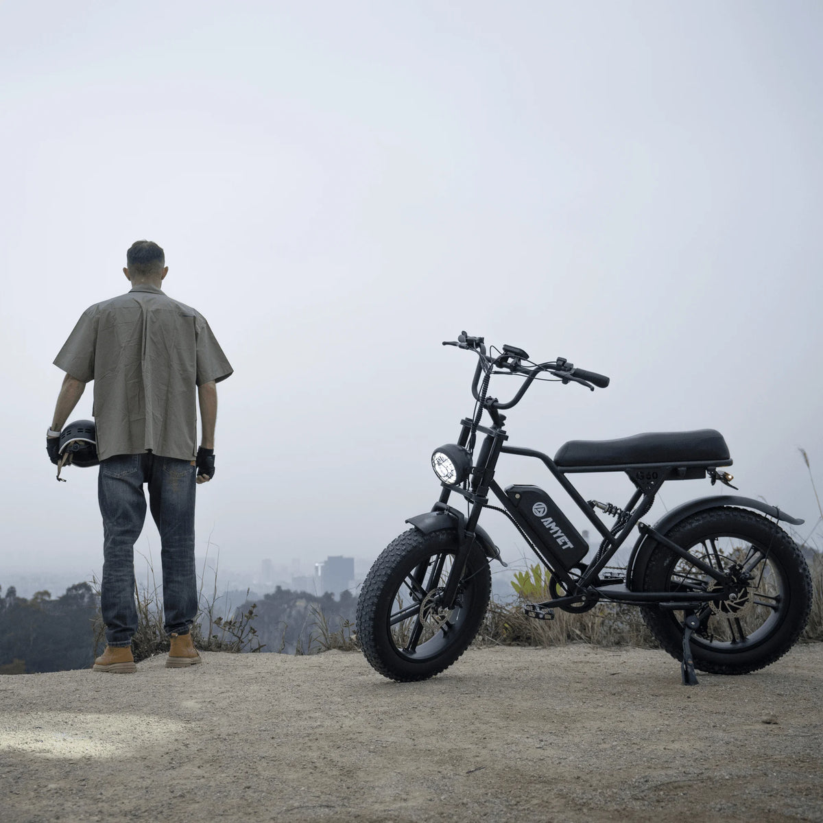AMYET G60 Peak 1500W Electric Bike, 20" Fat Tire E-Mountain Bikes, 48V 20Ah 32MPH Ebike for Adults Full Suspension UL2849