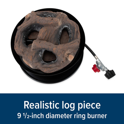 Camco Olympian Big Red Campfire, Approved for RV Campgrounds, Includes 10-Foot Propane Hose (58035)