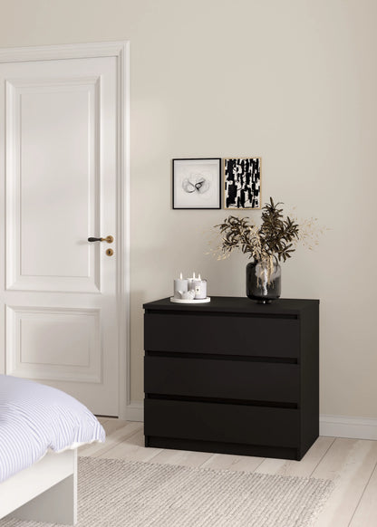 Tvilum Scottsdale 3 Drawer Chest Dresser for Adults, White High Gloss