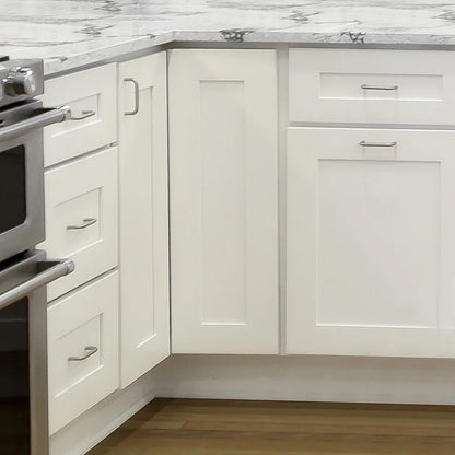 Design House Brookings Assembled Shaker Style Base Kitchen Cabinet (36" x 34.5" x 24"), Sherwin Williams? White