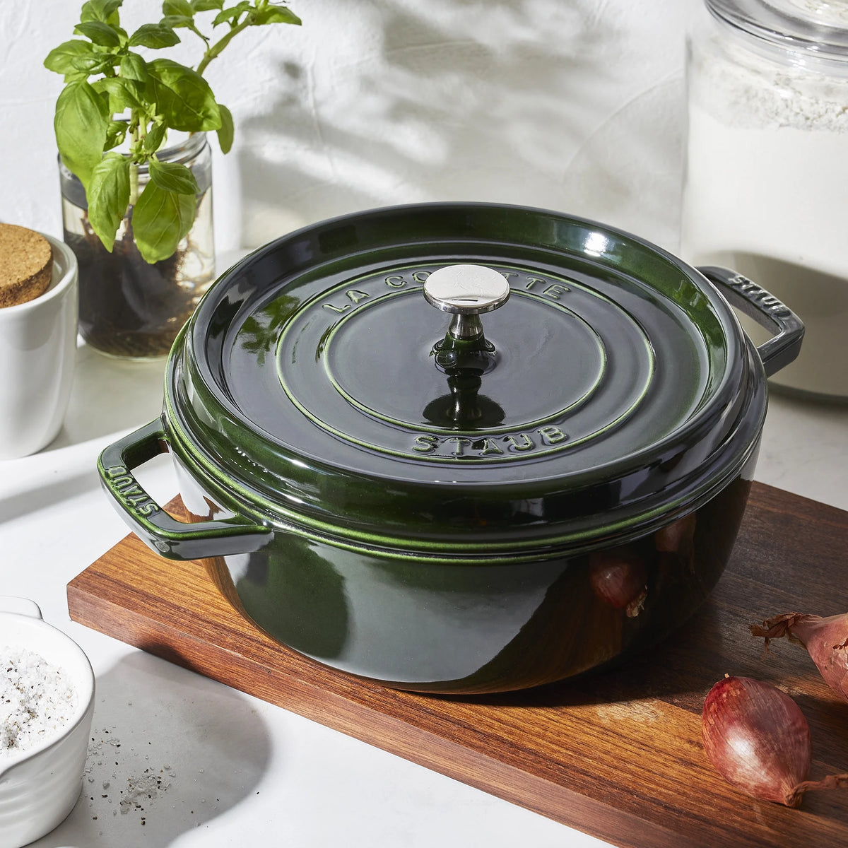 Staub Cast Iron 5.5-qt Round Cocotte - Cherry