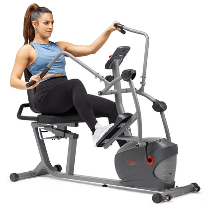 Sunny Health & Fitness Performance Interactive Series Recumbent Elliptical Trainer