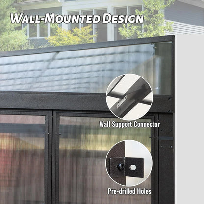 TOTAL Outdoor 10'x12' All-Season Sunroom Gazebo with Steel Roof, PVC Screen, Front & Side Door, Brown