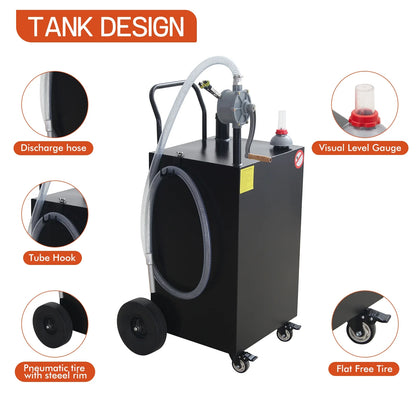 Ladcaser 30/45/50 Gallon Portable Oil Transfer Fluid Diesel Fuel Storage Tanks Gas Caddy Storage Diesel Kerosene Storage Containers for Boat, ATV, Car, Motorcycle