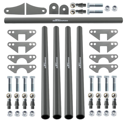 Maxpeedingrods Rear Weld-On Parallel 4 Link Suspension Kit 24" Bars Rod Rat Truck Classic
