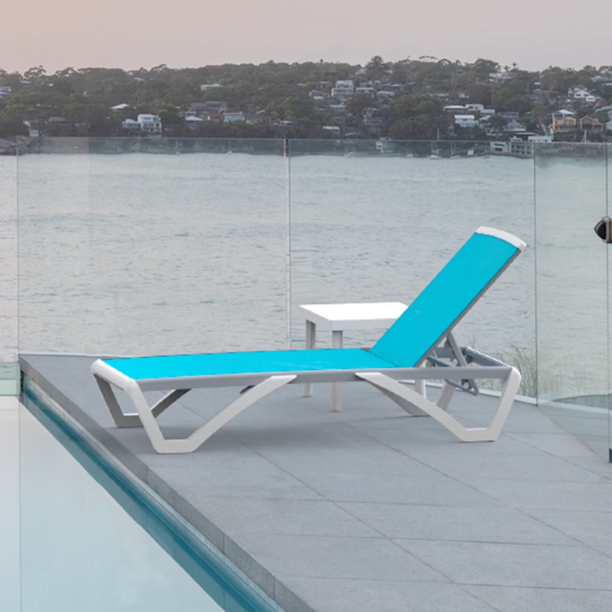 Domi Outdoor Living Chaise Lounge Chair Aluminum Adjustable Pool Lounge Chair��With All-Weather Textilene for Deck, Lawn, Backyard ��1 Grey Chair��