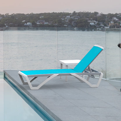 Domi Outdoor Living Chaise Lounge Chair Aluminum Adjustable Pool Lounge Chair��With All-Weather Textilene for Deck, Lawn, Backyard ��1 Grey Chair��