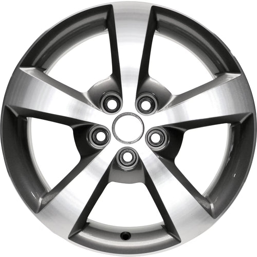 Remanufactured Machined Medium Charcoal Metallic Aluminum Wheel 17 x 7 9596799 fits 2008-2012 Chevrolet Malibu