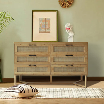 VEIKOUS Oversized 5-Drawer Dresser Chest, Large Storage Dresser for Bedroom Storage, Oak