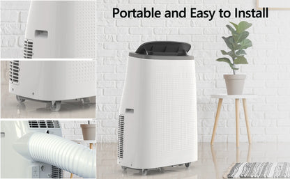 BLACK+DECKER BPP10WTB 14,000-BTU 3-Speed 1,250-Watt Portable Air Conditioner with Remote