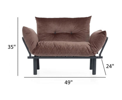 JINS&VICO Futon Love Seats with Adjustable Backrest, 2 Seat Convertible Sofa for Living Room, Small Space, Offices, Dorm, Studio,Sofa Chair(Pink)