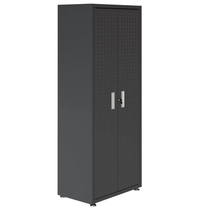 Fortress Textured Metal 75.4" Garage Cabinet with 4 Adjustable Shelves y