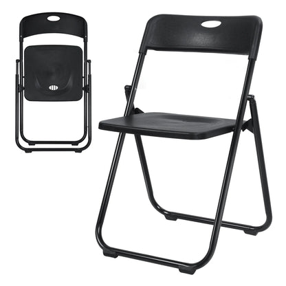 Anvazise Folding Chair 6Pcs/Set Folding Chairs, Staff Backpack Computer Chair, Basics Foldable Plastic Chair, Outdoor Portable Activity Chair, Black (Black)