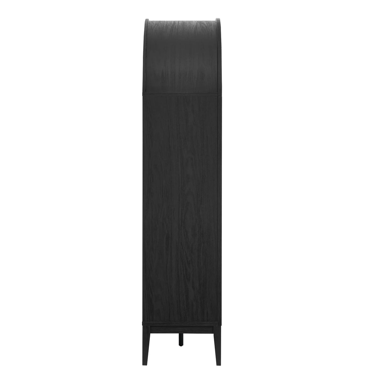 Modway Nolan 74" Tall Arched Storage Display Cabinet Bookshelf in Black