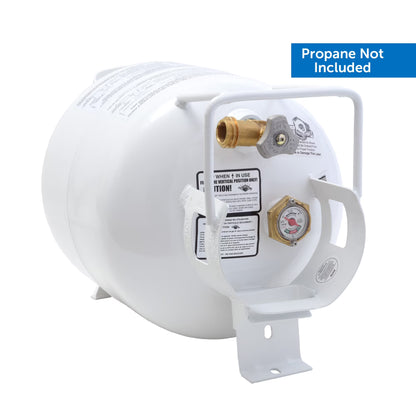 Flame King 20LB Empty Steel Horizontal Propane Tank Cylinder with OPD & Built-in Gauge