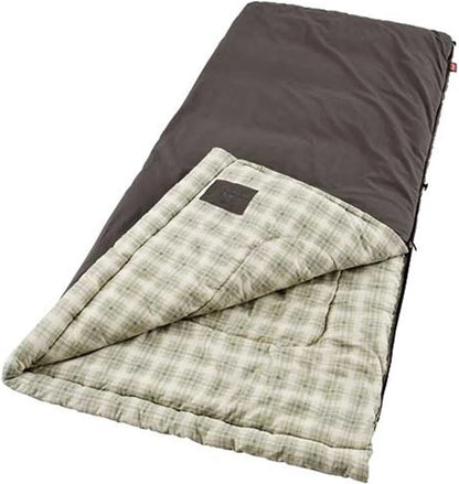 Heritage Big & Tall 10°F Flannel Sleeping Bag, XL Sleeping Bag Fits Adults up to 6ft 7in Tall, Machine Washable, Great for Camping, Hunting, Guests, & More