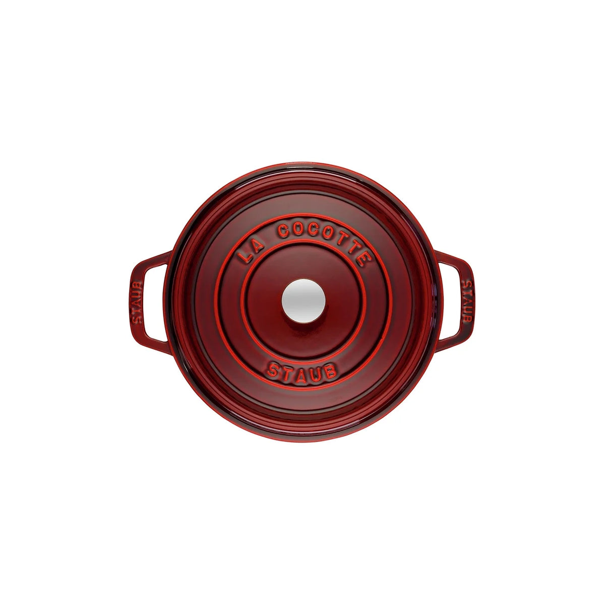 Staub Cast Iron 5.5-qt Round Cocotte - Cherry