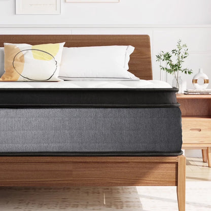 Full Mattress, 10 Inch Mattress Full Size, Individual Pocket Spring and Foam Mattress in a Box