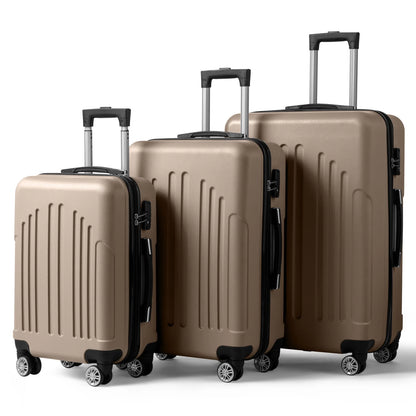 Zimtown 3 Piece Nested Spinner Suitcase Luggage Set With TSA Lock Royal Blue