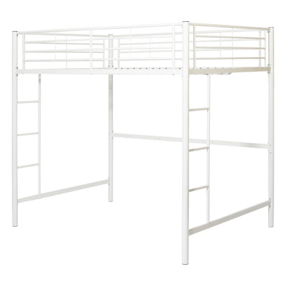 Walker Edison Sunset Modern Powder-Coated Steel Metal Full Loft Bunk Bed - Black