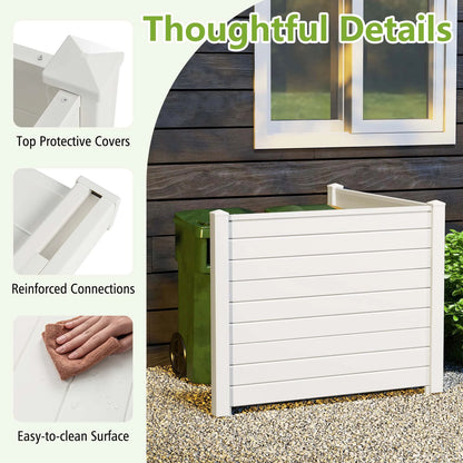 Costway 48"L x 37.5"H Air Conditioner Fence with 3 Ground Stakes