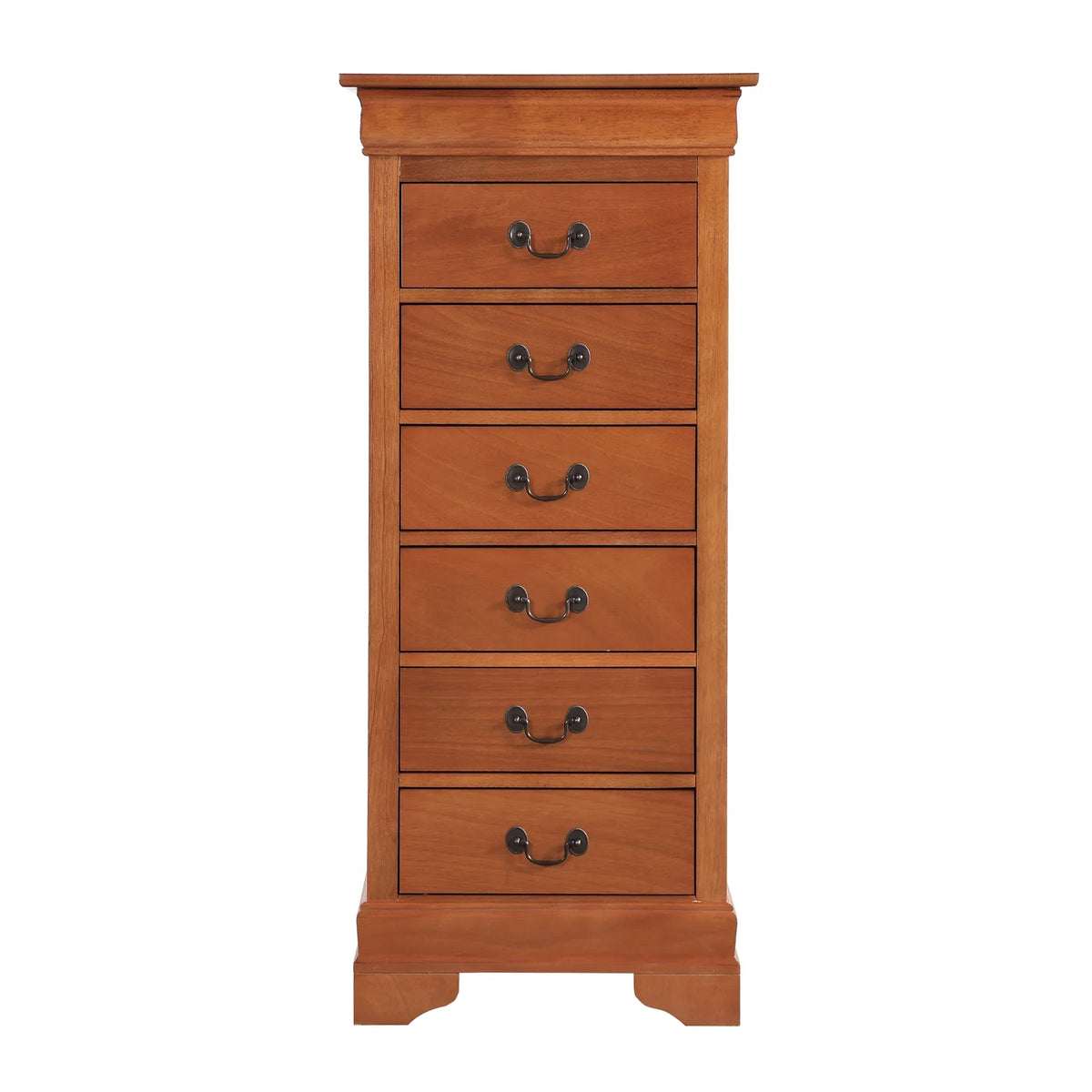 Glory Furniture Louis Phillipe 7 Drawer Lingerie Chest in Cherry