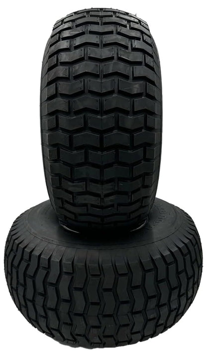 Set of 2 - Silver 20x8.00-8 Lawn Mower Tire with Rim - Fits on 3/4 Inch Axle