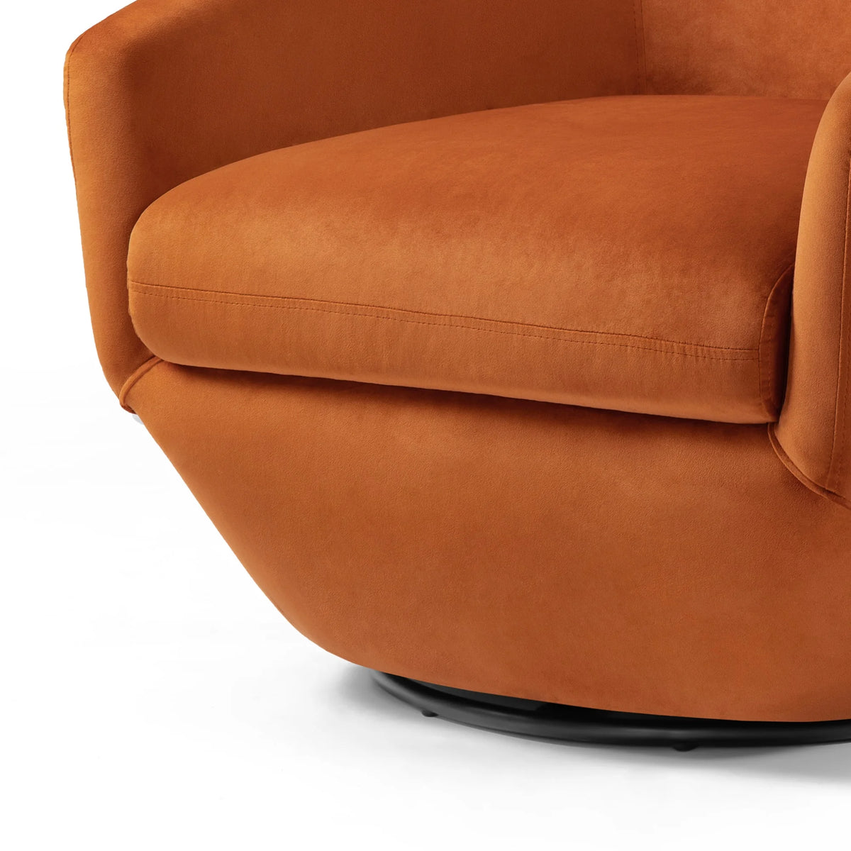 DREAMSIDEA Faux Leather Swivel Accent Chair Sets of 2 360�� Swivel Barrel Chair,Swivel Club Sofa for Living Room, Bedroom, Office,Brown