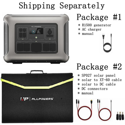 ALLPOWERS 2500W Portable Solar Generator, with RV Socket, 2016Wh LiFePO4 Battery for Backup Camping